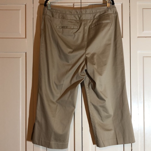 Lane Bryant Khaki Capri Side Slit - Picture 4 of 8